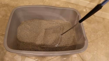 Sand Dipper Cat Poop Scooper & Chicken Poop Scooper - Rugged Big 6" Square Stainless Steel Long Handle for Home Kitty Litter Scoop & Farm Chicken Coop Scooper (Mid-Adjustable) - size: 6 - Mid-Adjustable