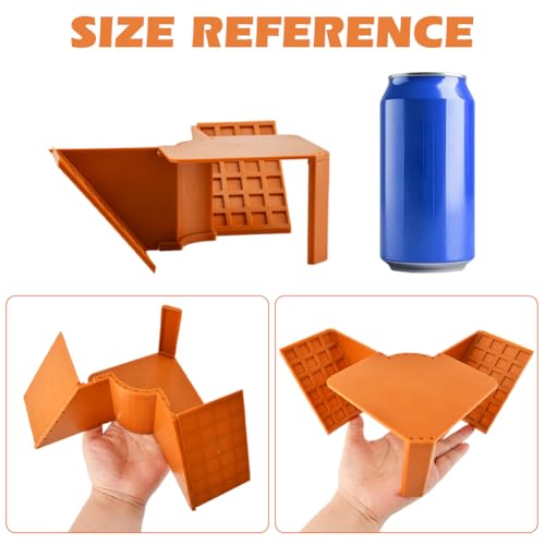 Hermit Crab Cave Hideout with Climbing Ramp 3-in-1 Hermit Crab Climbing Tank Hide Hideout Underground Tunnel Cave Corner(Color:Brown)