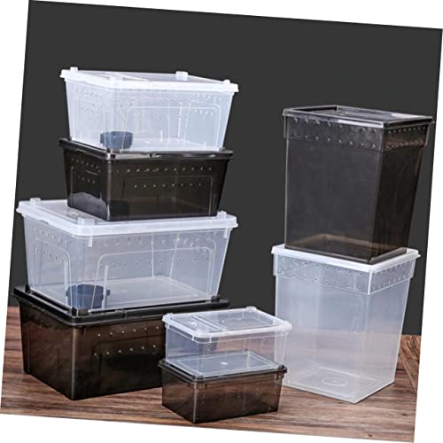 VANZACK Reptile Box for Spider and Lizard Climbing Pet Feeding Container Lightweight Easy Assembly Ventilated Design for Breeding and Transport