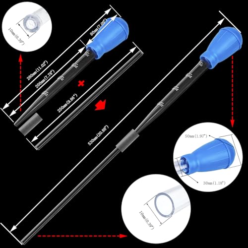 Aquarium Multifunction Dropper Pipette Manual Cleaner Water Changer Cleaning Tool Siphon Dropper Remover 30ml Coral Feeder Waste Cleaner for Fish Tank Aquarium Blue - color: Blue