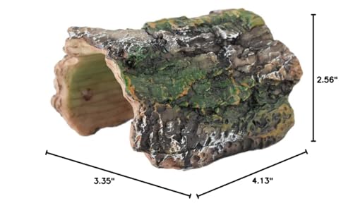 OMEM Reptile Hideout Box, Spider, Scorpion Reptile Hides and Caves Habitat Decor, Imitation Bark Resin Hidden Nest Tortoise Supplies