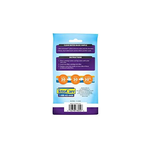 Tetra Whisper XS Filter Cartridges for Aquariums, 8 Count, Ready to Use, Fits Whisper Filters for Fish Tanks Up to 3 Gal - size: 4-Count (Pack of 2)