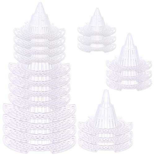 WWahuayuan Cone Flower Pot Mesh Pad, 30 Pcs Upgraded Planter Bottom Grid Mat, DIY Planter Drainage Netting for Bonsai, 3 Sizes, Outdoor Indoor Usage