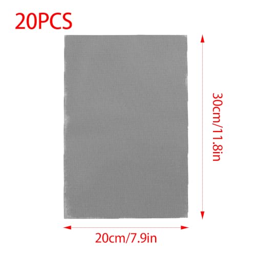 20pcs Flower Pot Hole Mesh Pad,Planter Mesh Drainage Screen DIY Drainage Netting,Prevent Soil Loss Bottom Grid Mat for Gardening Essentials/Gardeners(11.8x7.8 Inch)