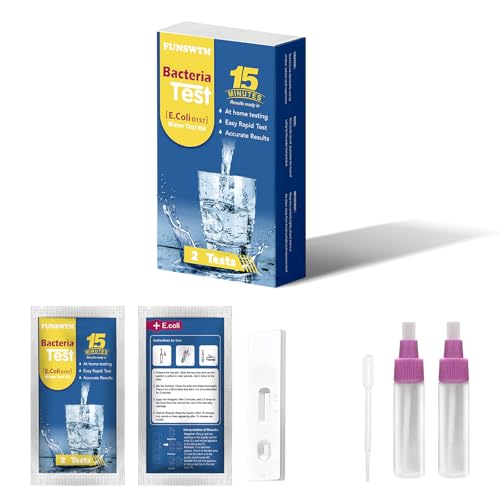 Water Bacteria Test Kit, 15-Mini Instant Test for Coliform & E. coli | 2 Pack, Easy & Fast to test coliform & E. coli in water, Home & Outdoor Testing for Drinking, Well, Tap, and Stream Water