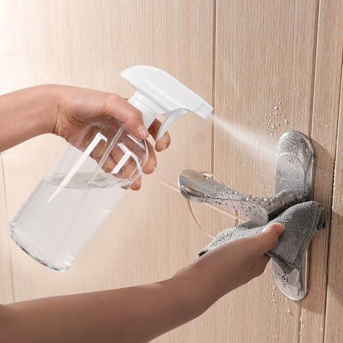 UUJOLY 17 oz Plastic Spray Bottle Trigger Empty Spray Bottles Clear Refillable Container for Water, Essential Oils, Hair, Cleaning Products, Adjustable Head Sprayer and Stream (2 Pack) | Adjustable Mist & Stream Nozzle – For Water, Hair, Cleaning, Essenti