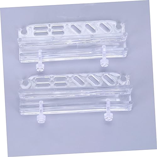 Abaodam Fish Tank Tweezers and Scissors Holder Rack Transparent Acrylic Aquarium Cleaning Accessory Organizer Wall-Mounted Tool Storage for Scissors Tweezers and More