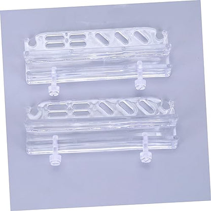 Abaodam Fish Tank Tweezers and Scissors Holder Rack Transparent Acrylic Aquarium Cleaning Accessory Organizer Wall-Mounted Tool Storage for Scissors Tweezers and More