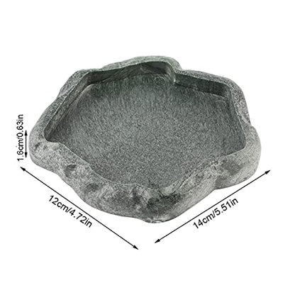 ANGGREK Incubation suppliespet Dish for Lizards Reptile Bowl Large Russian Tortoise Water Turtle Food Dishes Bearded Dragon Feeding Medium Snake Shallow Plastic Small Bath 21 by 14 cm (S) - size: Small