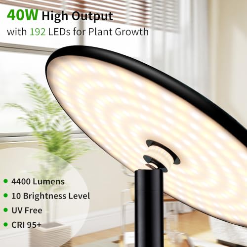 Grow Lights, 85" Full Spectrum Plant Light for Indoor Plants, 4/8/12H Timer, 40W Grow Lamp, 10 Dimmable Brightness, Height Adjustable, Ideal for Large Tall Plants - color: 2300-6500K, 4/8/12 Timer, Remote