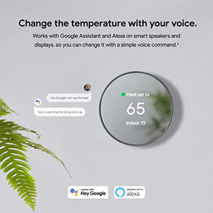 Google Nest Thermostat - Smart Thermostat for Home - Programmable Wifi Thermostat - Sand - color: Sand