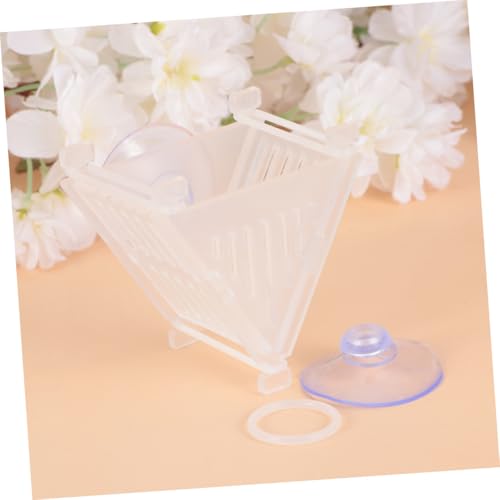 VOSAREA Acrylic Automatic Fish Tank Feeder Red Feeding Cup, Worm Food Dish, Aquarium Accessory for Fish and Shrimp Feeding