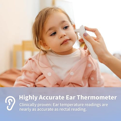 Boncare Ear and Forehead Thermometer for Adults and Kids | 2X Accuracy Infrared Digital Thermometer ,1 Second Reading, No Touch Baby with Fever Alarm
