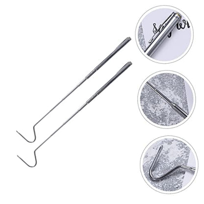 2pcs Professional Reptile Catching Snake Hook Extendable Snake Grabbers Non-Slip Handle for Safe Handling