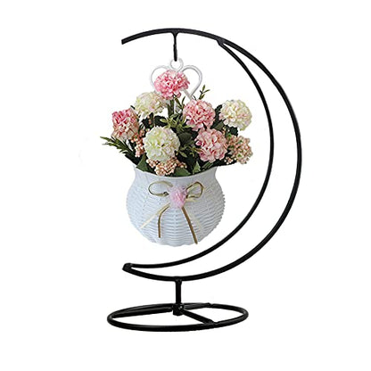 YY YEARCHY Ornament Display Stand Holder Home Wedding Decoration Rack for Hanging Glass Globe Air Plant Flower Pot Stand Iron Pot Hook Stand Terrarium Witch Ball (1, 10.6"*4.9") - size: 10.6"*4.9"