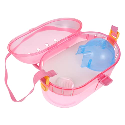 LIOOBO Hamster Travel Carrier Pet Transport Cage for Outdoor Adventures Feeder Bathtub