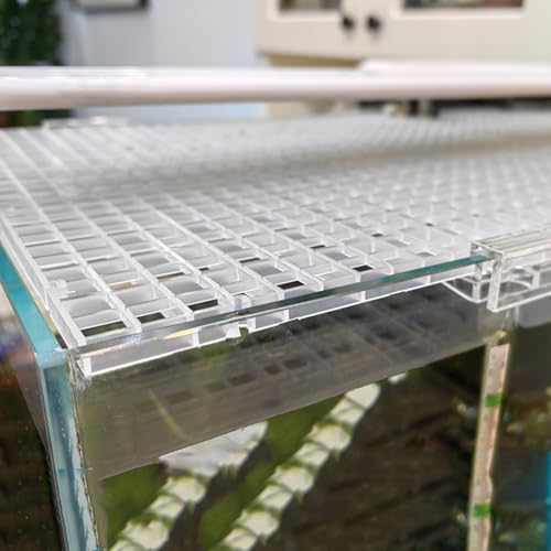 4Pcs Adjustable Aquarium Grid Lid with Clip Fish Tank Top Cover Filter Bottom Tray Divider Isolation Board Egg Crate Tray