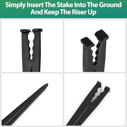 RedChili 100 Pack 1/4 Inch Drip Irrigation Support Stakes, Plastic, 5.68 Inch, Barb Connector, Ideal for 1/4-Inch Tubing, Indoor/Outdoor Use - size: 1/4" Stake
