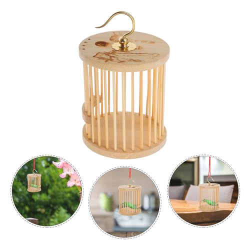 Wooden Cricket Cage Feeder with Ample Space and Ventilation, Portable Grasshopper Habitat Cage for Crickets and Reptiles, Sturdy Insect Enclosure for Breeding and Transport