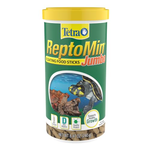 Tetra ReptoMin Jumbo Floating Food Sticks, 8.47 Ounces (240 Grams), Soft Stick Food Formulated for Larger Aquatic Turtles - size: 8.47 Ounce (Pack of 1)