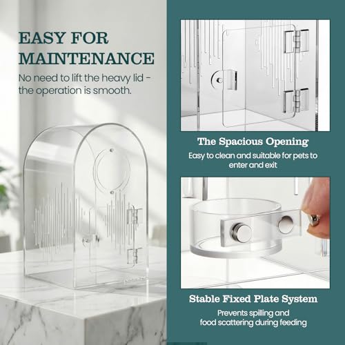 Jumping Spider Enclosure Kit, Clear Acrylic, No Assembly Needed | Micro-vent airflow, 360-degree view, Pre-assembled, Magnetic feeding dish, Tweezers included, For spiderlings and mantises