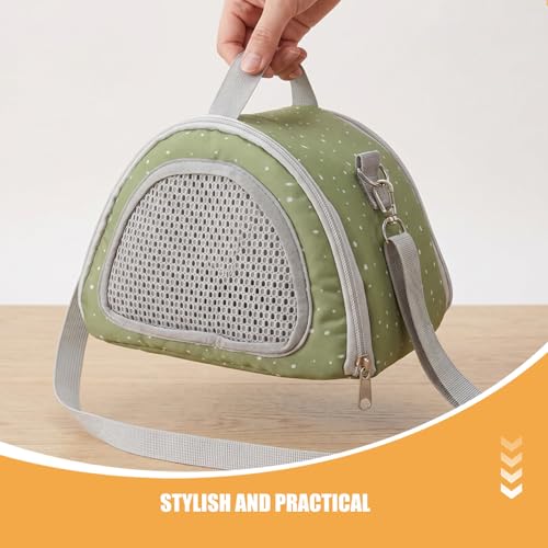 2pcs Small Pets Carrier Bag for Hamster, Gerbil, Sugar Glider Portable Lightweight Animal Travel Carrier with Breathable Mesh Window, Polyester Oxford Cloth, All-Weather Outdoor
