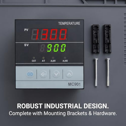 PID Temperature Controller, Digital Display K Type, MC901 Digital Programmable Temperature Control K Type PT100 Sensor Input Relay SSR Output
