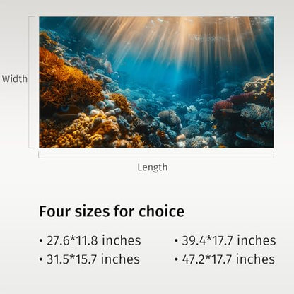 Aquarium Background, Ocean Fish Tank Background, Terrarium Background Cloth 40 x 18 inches - color: 1 pack, size: 40X18in