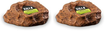 Zilla Pet Terrarium Food/Water Terraced Dish, Medium (Pack of 2) - size: Medium (Pack of 2)