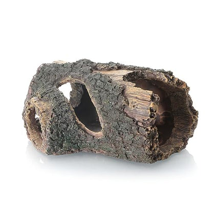 Reptile Hide Cave, Resin Hollow Log Hideout，Reptile Tank Accessories Climbing Toys Hideaway Caves Decor for Lizards,Gecko,Turtles,Reptiles,Amphibians and Fish