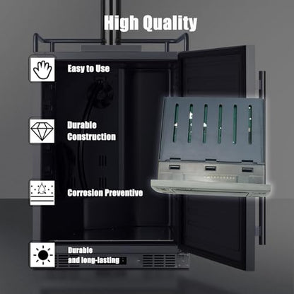 Temperature Controller XR06CX-4N1F1 Fit Commercial Refrigerators/Freezer | 120V 50-60Hz Replace for Dixell Programmable Temperature Controller with Temperature Sensing Probe