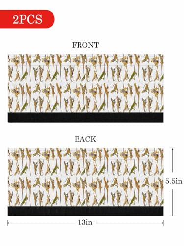 Lizards Refrigerator Door Handle Covers Set of 2, Animals Reptiles Texture Modern Style Protective Kitchen Appliance Glove Refrigerator Knob Protector for Fridge Microwave Oven 5.5 x 13 inch