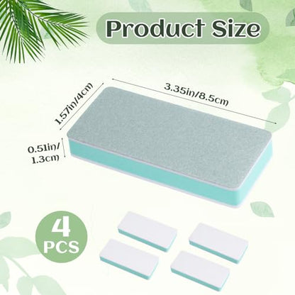 4 Pack Reusable Aquarium Cleaning Sponge to Clean Fish Tank, Double Sided Aquarium Sponge Cleaner for Glass, Non-Scratch, EVA