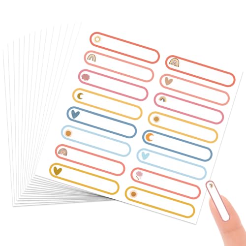 Tinabless 480 Pcs Water Bottle Name Stickers for Kids, Mini Rainbow | 480 Mini Rainbow Water Bottle Name Stickers For Kids, Lunch Boxes, School Supplies And Daycare Essentials. - color: Mini Rainbow-480pcs