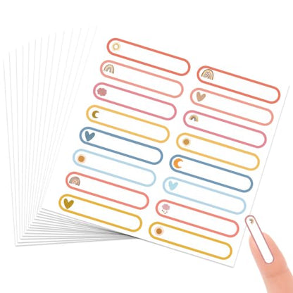 Tinabless 480 Pcs Water Bottle Name Stickers for Kids, Mini Rainbow | 480 Mini Rainbow Water Bottle Name Stickers For Kids, Lunch Boxes, School Supplies And Daycare Essentials. - color: Mini Rainbow-480pcs