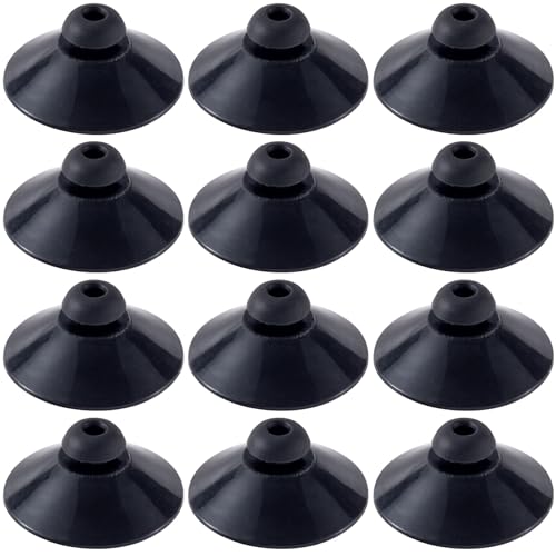 OIIKI 12PCS Fish Tank Suction Cup Clips for Aquarium, Black, 1.1×0.47 in | Suction Cup Camp Clips for Fish Tank Attachments for Tank Pump, Overhead Line Tube, Fish Tank Aeration Setup - color: Black,12pcs