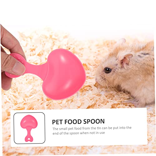 SUPVOX 10pcs Small Pet Food Scoop Hamster and Reptile Food Spoon Lightweight and Wear- for Feeding Small Animals Daily Life
