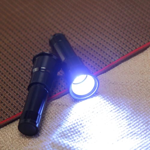 Egg Candler Candling Light Egg Development Tester Flashlight for Chicken Duck and Goose Eggs, 2PCS(Black)