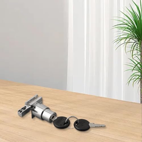 Sliding Glass Door Lock Set with Keys for Display Cabinet or Terrarium,Zinc Alloy Construction,Rust-Resistant,for 5-8mm Glass,Silver,Pack of 4