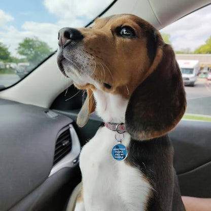 MYLUCKYTAG QR Code Pet ID | Personalized Dog & Cat Collar Tag | Online Profile with Instant Scanned Location Alert Email - style: Have your people-Blue