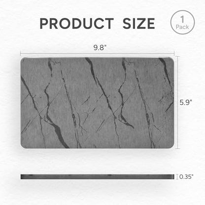 Reptile Basking Platform, 5.9''x9.8'' Diatomaceous Earth Feeding Mat Slate Habitat Accessories for Bearded Dragon Tortoise Lizard Gecko Snake Turtle Tank