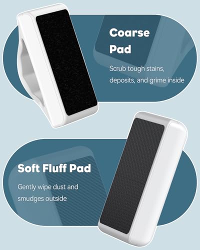 Pawfly 4" Mini Aquarium Magnet Glass Cleaner, Magnetic Fish Tank Cleaner for Glass Aquariums, Strong Magnetic Brush Cleaning Tool for Glass Fish Tanks up to 40 Gallons - size: Medium