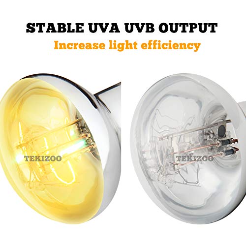 UVA UVB Sun Lamp High Intensity Self-Ballasted Heat Basking Lamp/Light/Bulb for Reptile and Amphibian (125W)