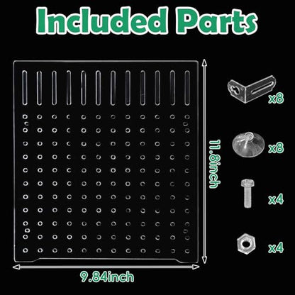 PINVNBY Fish Tank Divider Size: 30 x 25 cm/11.81 x 9.84 in Acrylic Aquarium Divider with 8 PCS Suction Cups, Transparent Fish Tank Separator for Betta Fish