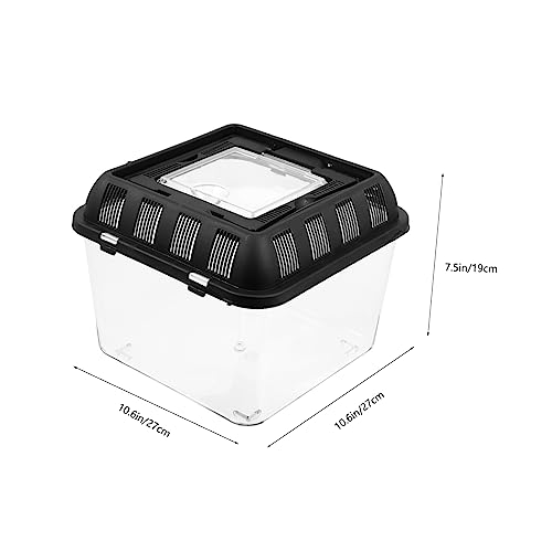 FOMIYES Portable Breeding Box for Lizards Spiders Reptile Feeder Transport Box Breathing Pet Supply Accessories