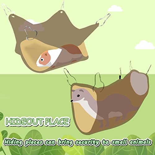 LEFTSTARER Ferret Rat Hammock Bed - Guinea Pig Tunnel Hideout Cage Accessories Toy for Hamster Sugar Glider Chinchilla (3.Bunkbed Hammock) - color: 3.Hammock