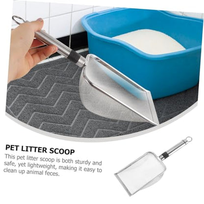 balacoo Reptile Litter Scoop Stainless Steel Sifting Shovel 1.5x1.5mm for Cat Litter and Small Pet Waste Cleaning in Terrariums and Indoor Use