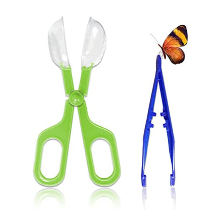 Reptile Feeding Tongs Plastic Reptile Poop Scoop | Bug Scooper Feeding Tweezers Long Handle Feeder Tools for Fish Aquariums Reptiles Snakes Lizard Gecko Spider and Bird - color: Green