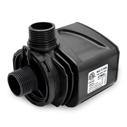 Sicce Multi Quiet 2500 Submersible Water Pump 715 GPH Adjustable Flow for Aquariums, Pond, Water Garden & Hydroponics - size: 715 GPH