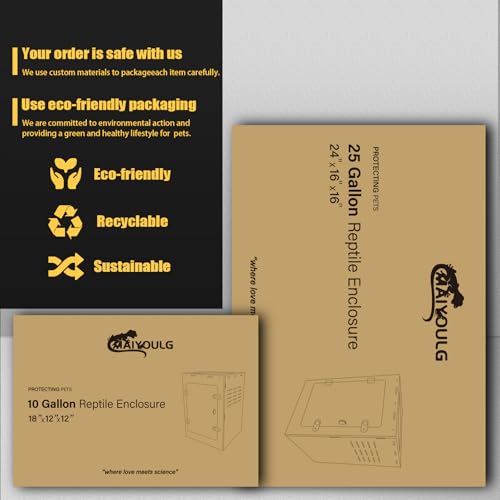 8x8x12 PVC Reptile Enclosure for Crested Reptile, Front Opening Tank | Lightweight PVC build, front-opening acrylic door, full metal screen top, modern handle, ideal for hatchling crested geckos - size: 8"8"12"